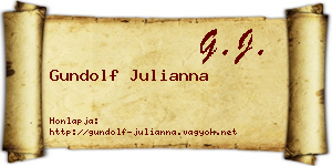 Gundolf Julianna névjegykártya